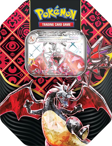 Pokemon Tin Kasse 2024 Wave Winter: Charizard Ex Scarlet Violet: Paldean Fates Collector Tin Box Boosters