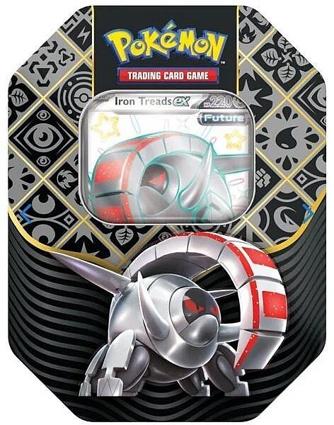 Pokemon Tin Kasse 2024 Wave Winter: Iron Treads Ex Scarlet Violet: Paldean Fates Collector Tin Box Boosters