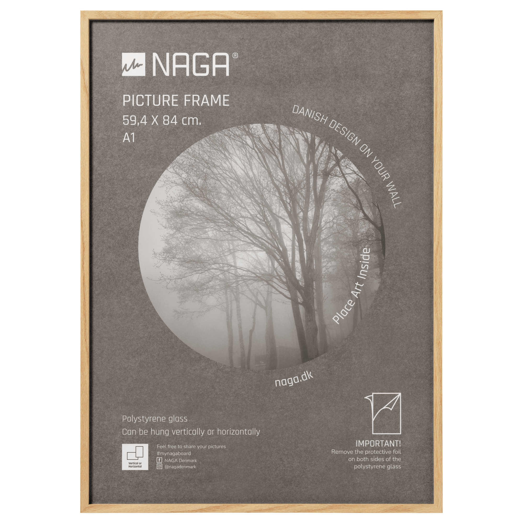 Ramme Til Plakater 59 84 Cm Egetræ