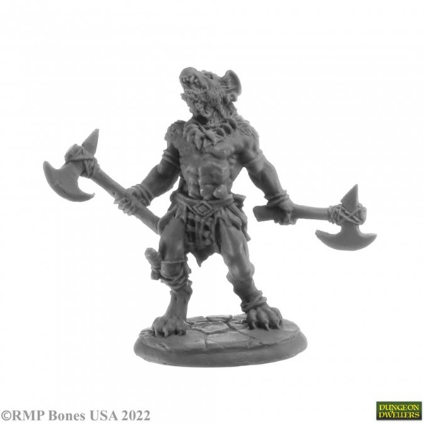 Reaper Bones Usa Dungeon Dwellers: Blackmane Gnoll Ravager Plastic Miniature