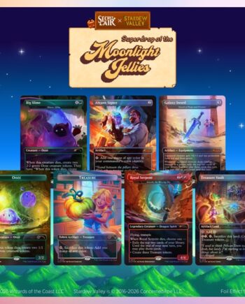 Secret Lair Drop Series  2026 : Superdrop Of The Moonlight Jellies: Secret Lair   Stardew Valley:   Flicker In The Deep  Foil