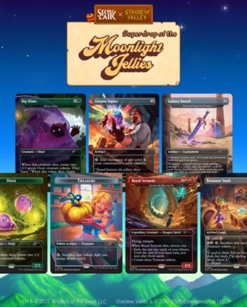 Secret Lair Drop Series  2026 : Superdrop Of The Moonlight Jellies: Secret Lair   Stardew Valley:   Flicker In The Deep  Regular