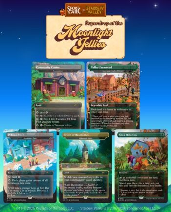 Secret Lair Drop Series  2026 : Superdrop Of The Moonlight Jellies: Secret Lair   Stardew Valley: Life In Pelican Town  Regular