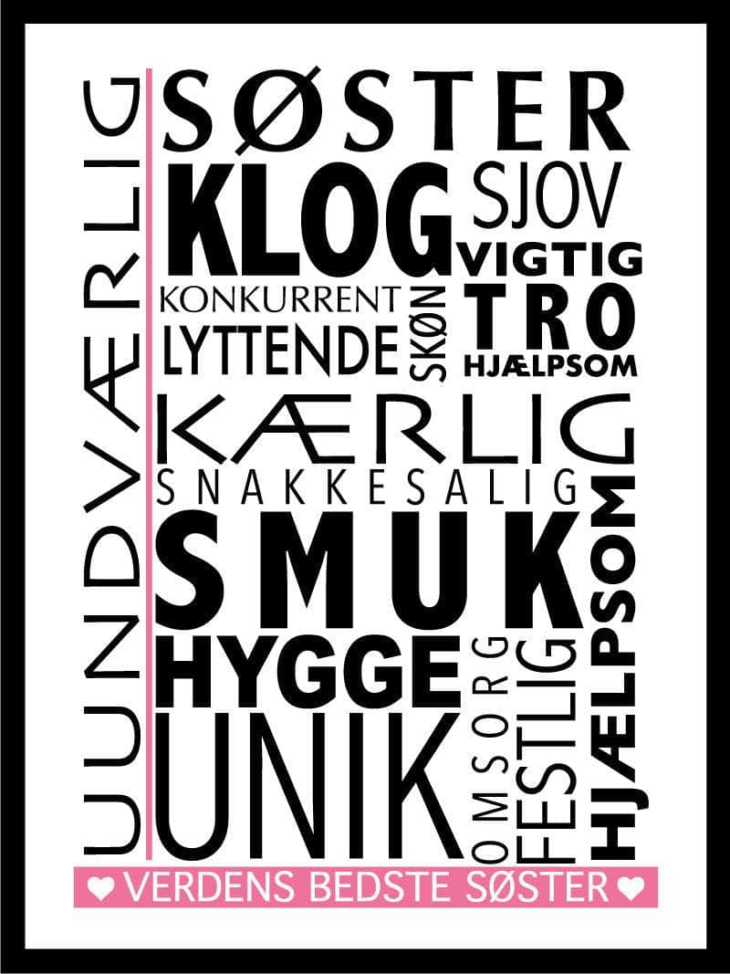 Søster Citat Plakat