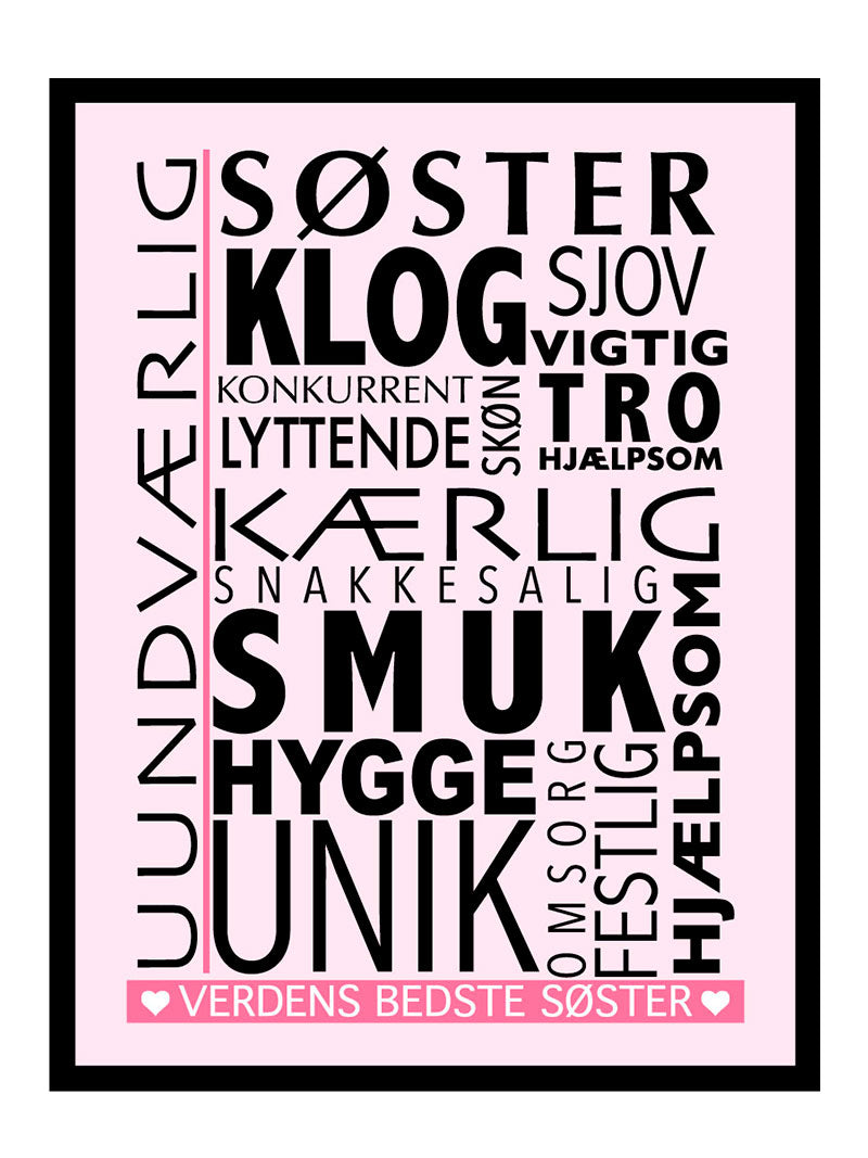 Søster Citat Plakat