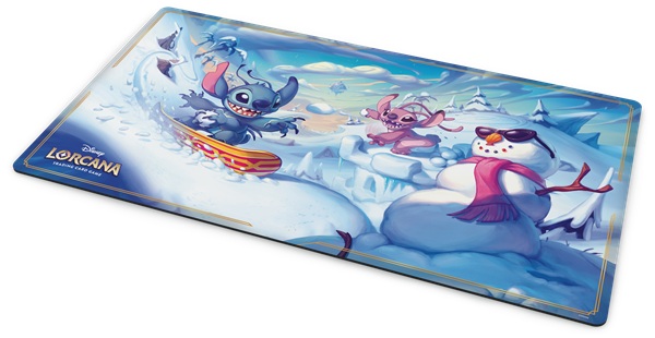 Spillemåtte Playmat Disney Lorcana Tcg: Set 14 Hyperia City: Stitch And Angel In Winterspell