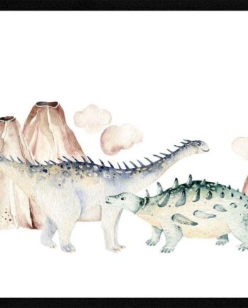 To Dinosaur Børneplakat
