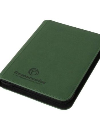 Treasurewise Wiseguard: Mini Zippered  -pocket Binder  Holder 160 Kort  Green