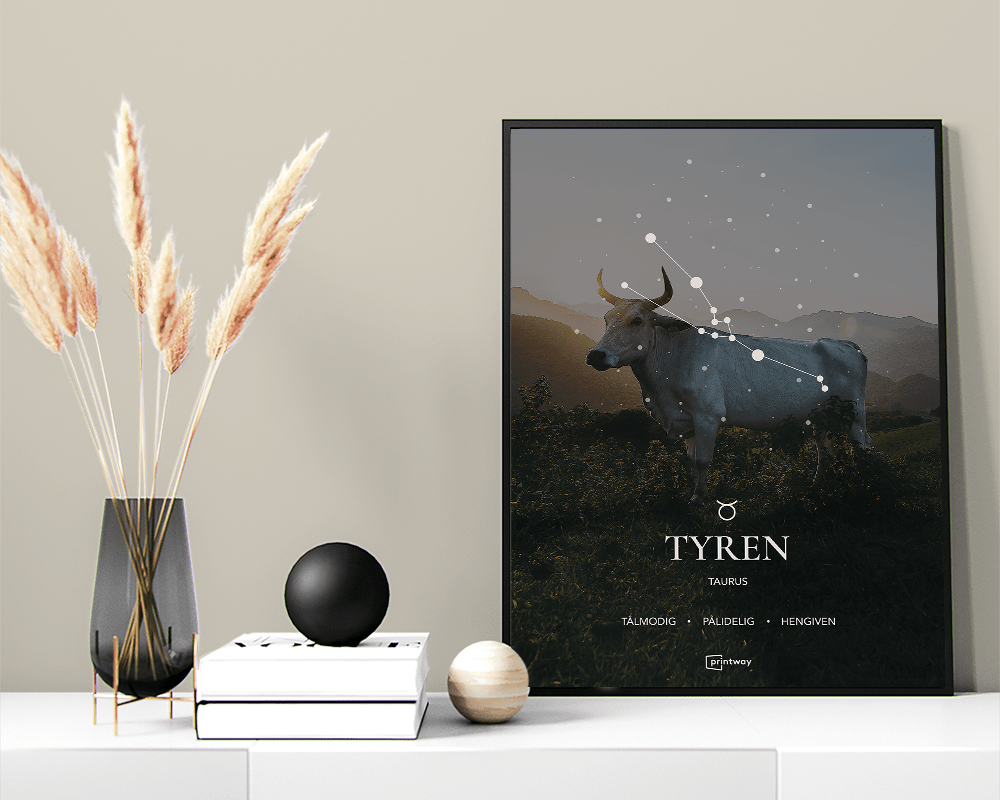 Tyren Stjernetegn Plakat Motiv 70 100 Cm  B1