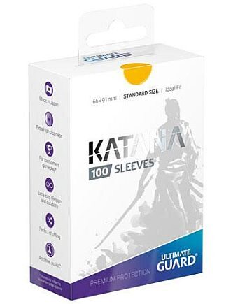 Ultimate Guard Katana Sleeves  Kortlommer  Standard Size Yellow  100 Sleeves