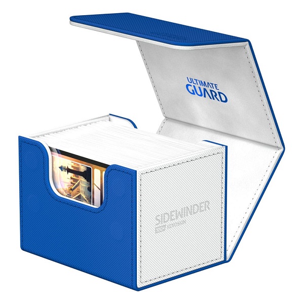 Ultimate Guard Sidewinder Deck Case Deck Box 100 Standard Size Xenoskin Synergy Blue White