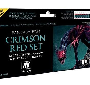 Vallejo Fantasy Pro Paint Set: Crimson Red    Colors