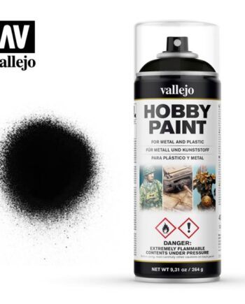 Vallejo Hobby Paint Primer Sprays: Black 400ml
