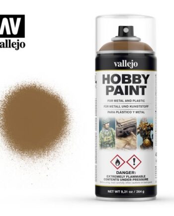Vallejo Hobby Paint Primer Sprays: Leather Brown 400ml