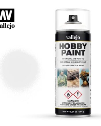 Vallejo Hobby Paint Primer Sprays: White 400ml