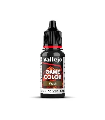 Vallejo Maling Game Color: Wash Black Wash 17ml