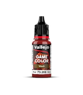 Vallejo Maling Game Color: Wash Red Wash 17ml
