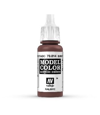 Vallejo Maling Model Color: Burnt Red 17ml