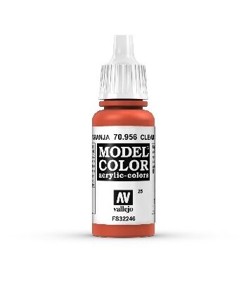 Vallejo Maling Model Color: Clear Orange 17ml