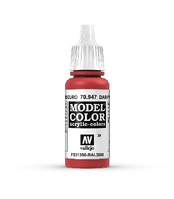 Vallejo Maling Model Color: Dark Vermillion 17ml