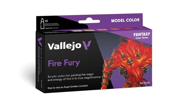 Vallejo Maling Model Color: Fantasy Fire Fury Colors 18ml