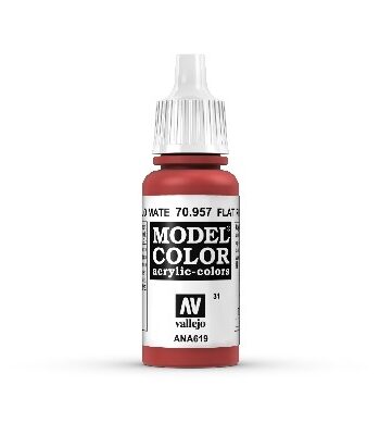 Vallejo Maling Model Color: Flat Red 17ml