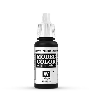 Vallejo Maling Model Color: Glossy Black 17ml