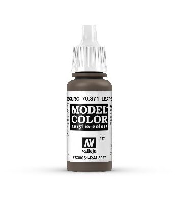 Vallejo Maling Model Color: Leather Brown 17ml