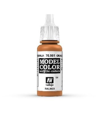 Vallejo Maling Model Color: Orange Brown 17ml