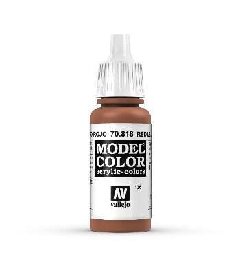 Vallejo Maling Model Color: Red Leather 17ml