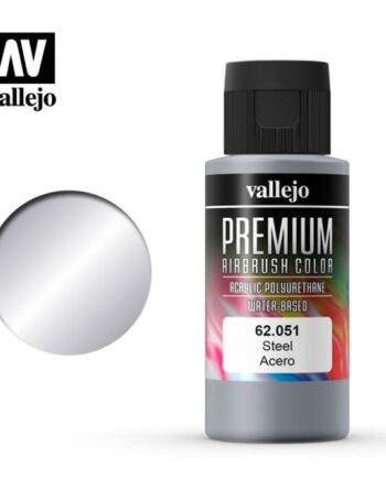 Vallejo Premium Airbrush Color: Steel 60ml