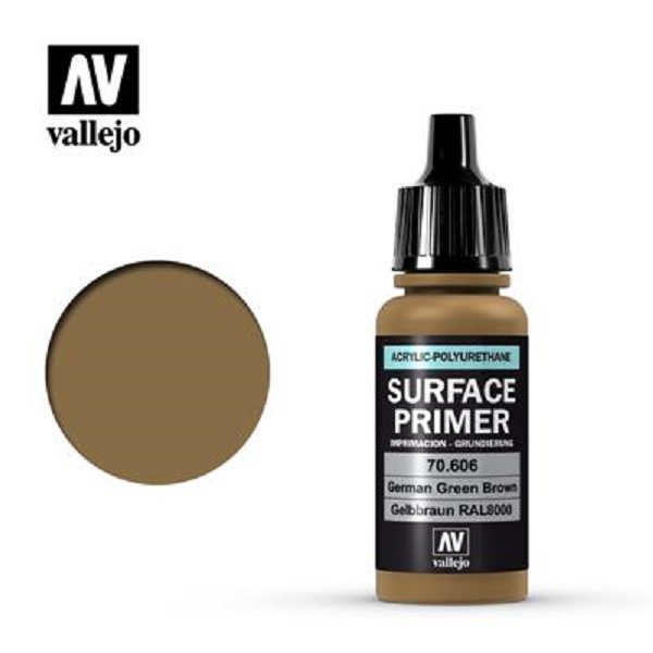 Vallejo Primer Acrylic-polyurethane : German Green Brown Ral8000 17 Ml