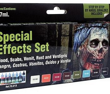 Vallejo Special Effects Set  Blood  Scabs  Vomit  Rust And Verdigris   Game Color Paint