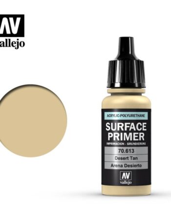 Vallejo Surface Primer  Acrylic-polyurethane : Desert Tan 17 Ml