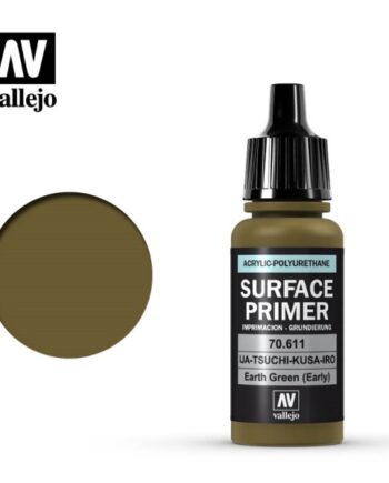 Vallejo Surface Primer  Acrylic-polyurethane : Earth Green  Early  17 Ml