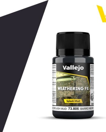 Vallejo Weathering Effects: Black Splash Mud  40 Ml