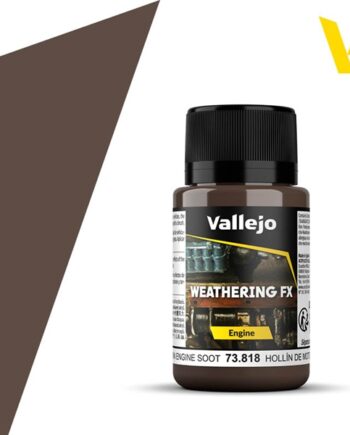 Vallejo Weathering Effects: Brown Engine Soot  40 Ml