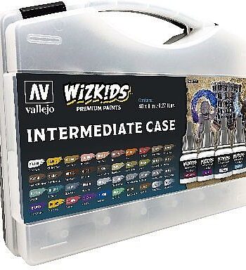 Vallejo Wizkids Premium Paints Set Intermediate Case  Suitcase  40 Colors