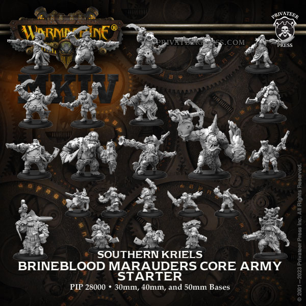 Warmachine Mkiv Core Army Starter Box: Southern Kriels Brineblood Marauders Pip28000