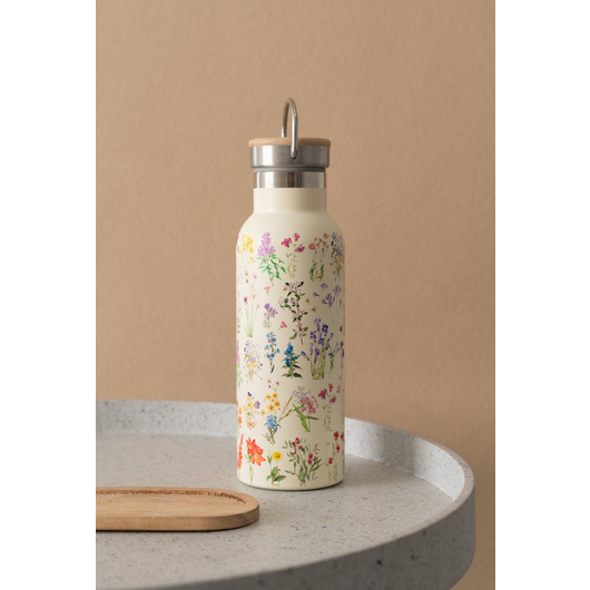 Wild Flowers Hot Cold Metal Water Bottle 500ml