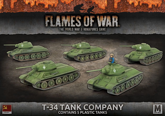 Wwii Soviet -34 Tank Company X5 Plastic Tanks