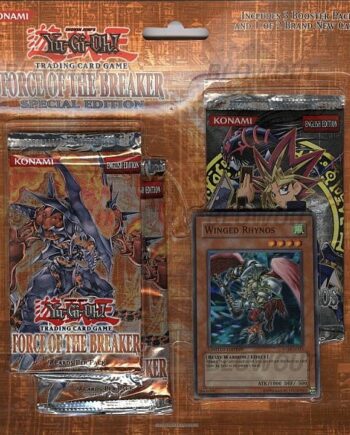 Yu-gi-oh  Blister Pack  -pack:   Force Of The Breaker     Invasion Of Chaos Booster Pakke   Winged Rhynos Promo Card